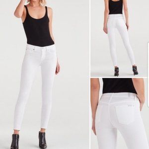 NWT 7 For All Mankind Roxanne Flood Jeans in Clean White - Size 24